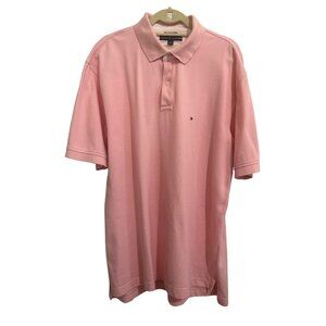 Tommy Hilfiger Men’s Pink 100% Cotton Short Sleeve Polo Shirt, Size XL